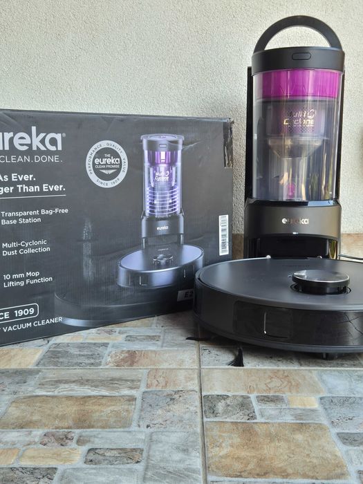 [LICHIDARE][GARANTIE 1 AN] Aspirator robot Eureka E20 Plus 8000Pa Statie ciclonica fara sac Autogolire 45 zile Mop liftabil 10mm