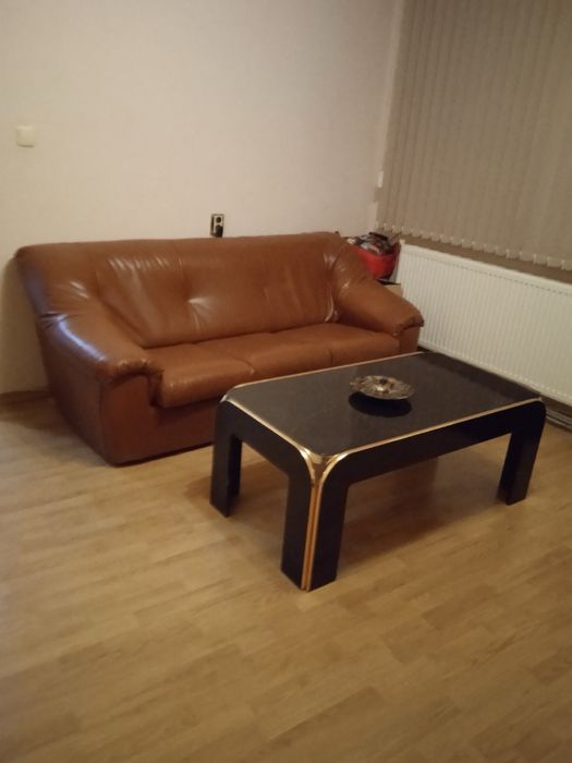 Холова гарнитура диван+фотьоли естествена кожа!