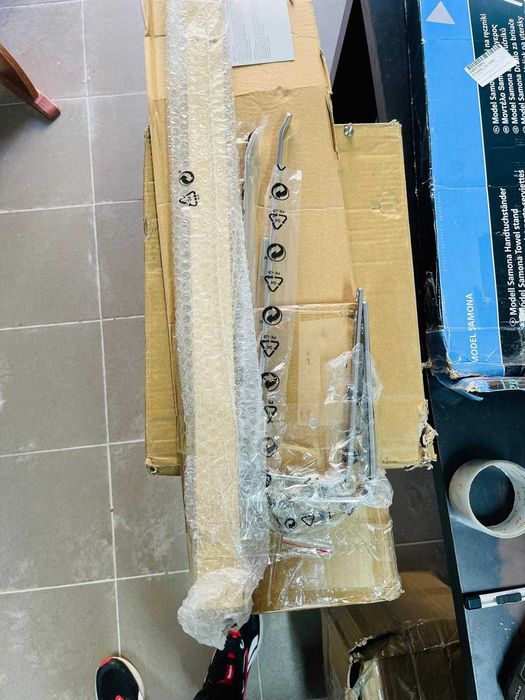 Suport prosoape Wenko Samona 203961000 din metal cromat / furnir