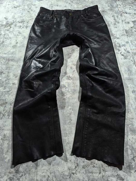 Pantaloni piele rockstar moto opium