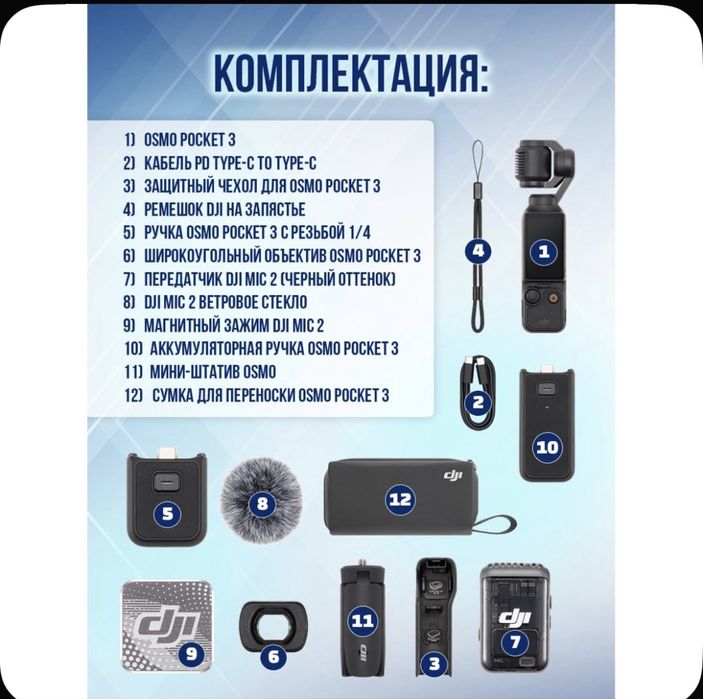 Dji osmo pocket 3 creator combo. Action camera. Гарантия