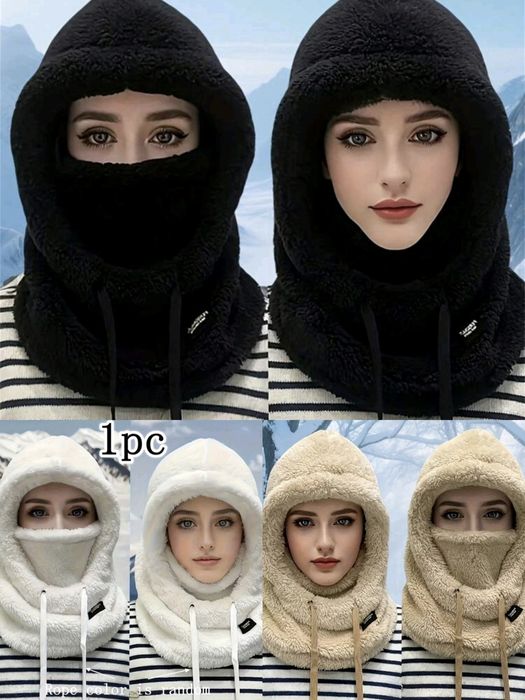 Дамски зимни плюшени шапки