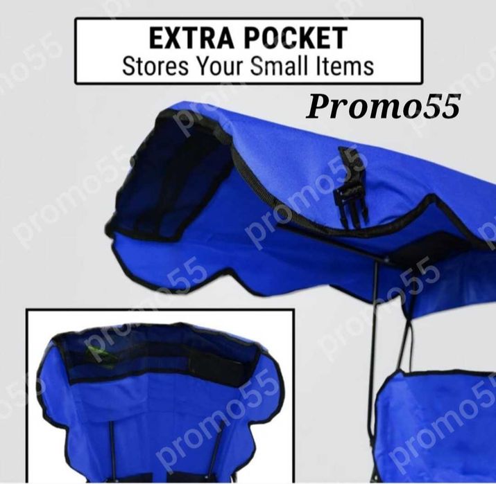 Сгъваем стол със сеник, туристически стол , стол за риболов и плаж