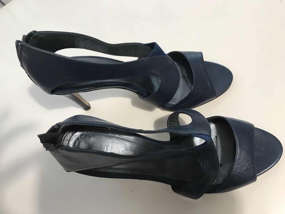 Продавам летни обувки от естествена кожа на висок ток - 50 лв.