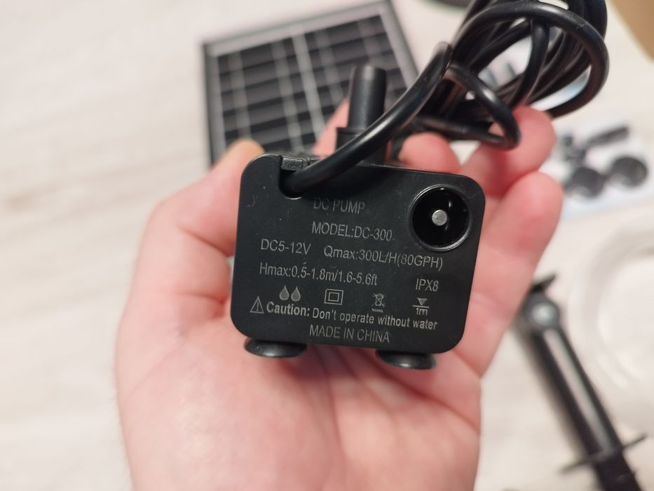 Pompă solară pentru fântână Biling 8W, cu baterie 3600 mAh și filtru
