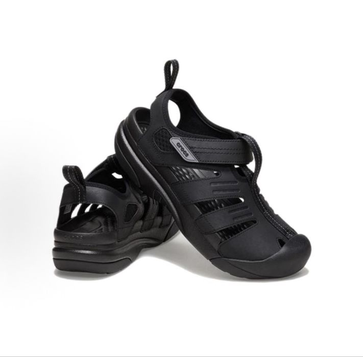 Мужские сандалии Crocs Swiftwater черные оригинал