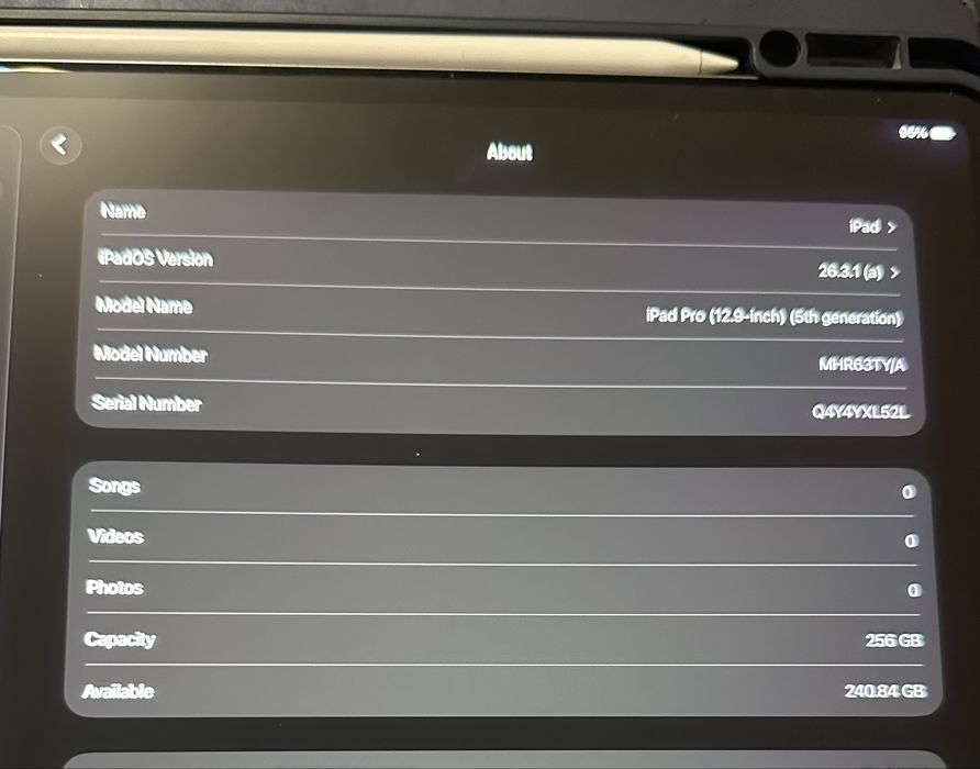 iPad Pro 12.9" 256GB, WiFi+Cellular 5G, 5th gen. + Apple Pencil 2 gen.