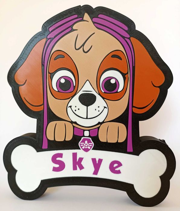 Нощна лампа за деца с любим герой от Пес Патрул (PAW Patrol)Skye/Скай