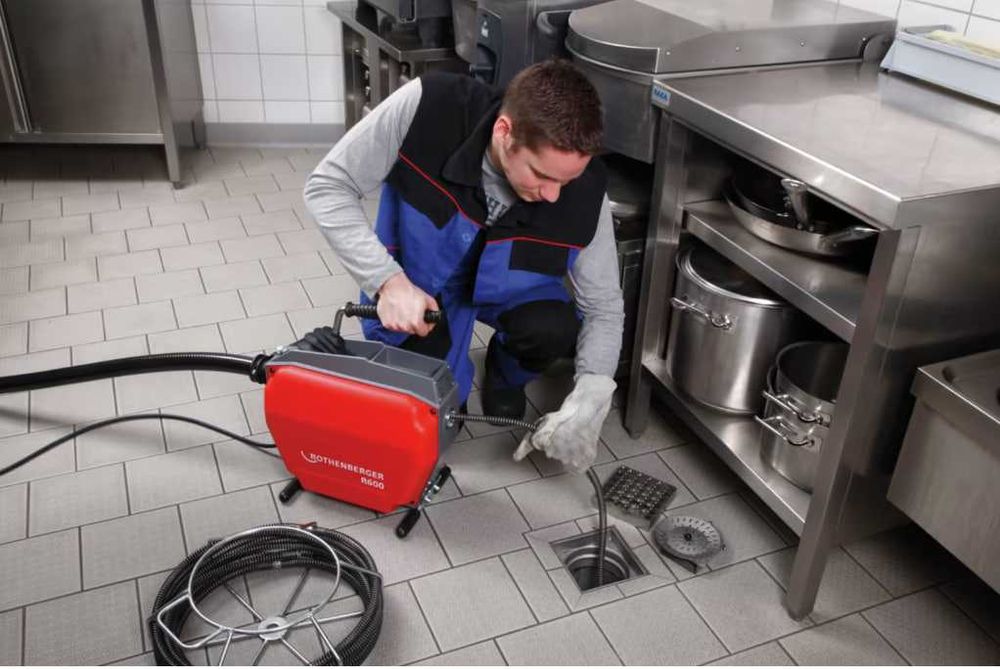 Машина для чистки канализационных труб Rothenberger R600 Спир 16-22мм