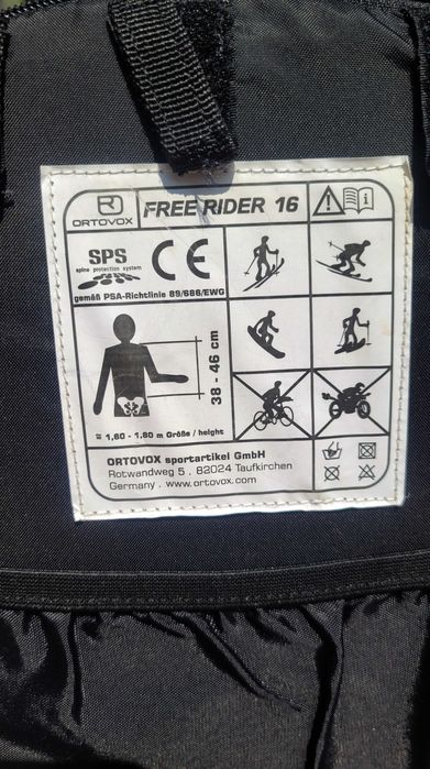 Rucsac Ortovox Free Rider 16, sporturi de iarna, cu protectie spate