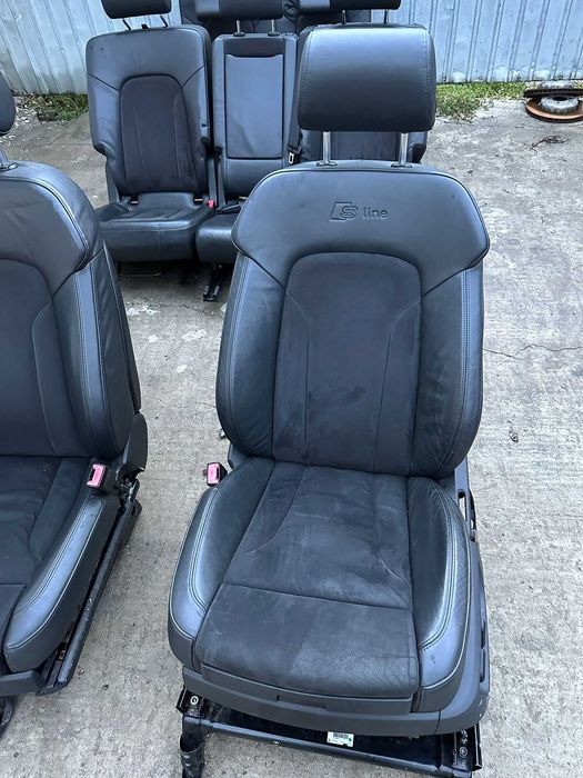 Interior S-Line Recaro Audi Q7 2006–2015–full electric   memorii–piele
