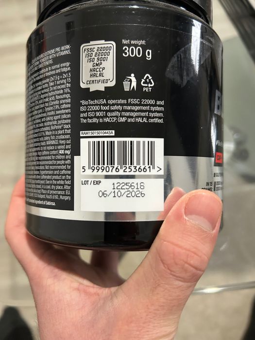 Pre workout BioTech BlackBood Caf+