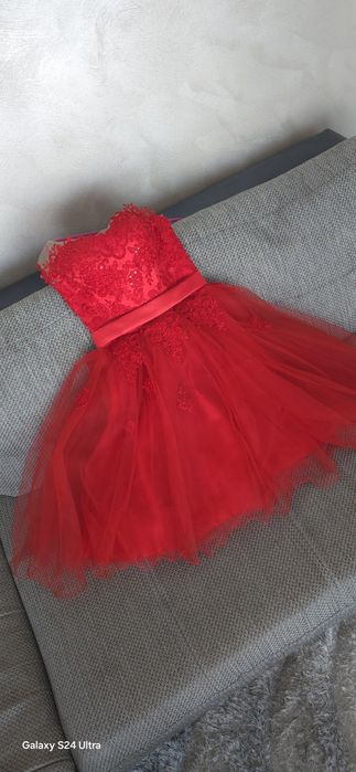 Rochie lucrata manual cu corset