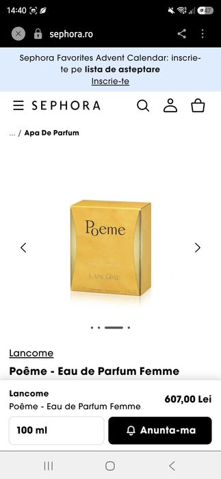 Lancome Poême - Eau de Parfum

Poême - Eau de Parfum Femm

Poême - Eau de Parfum Femme
