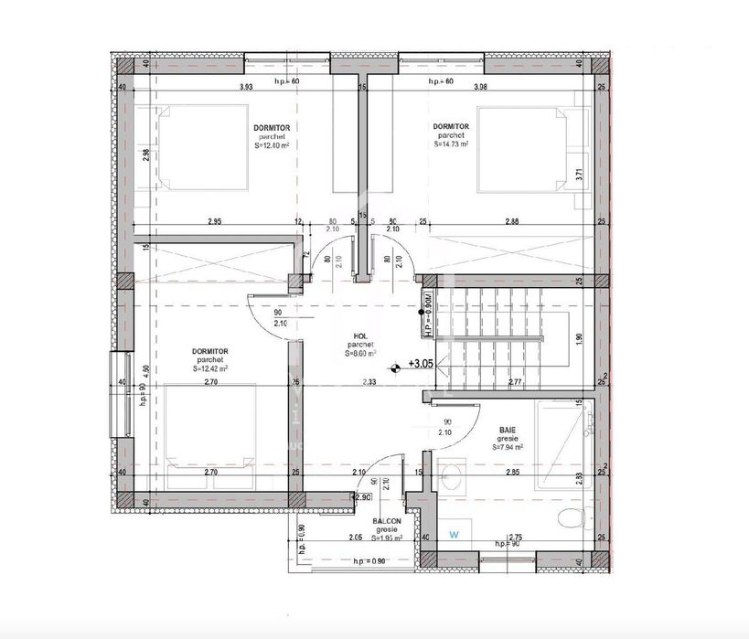 Casa cu 4 camere, 117mp utili+terasa acoperita(26mp), teren 334mp