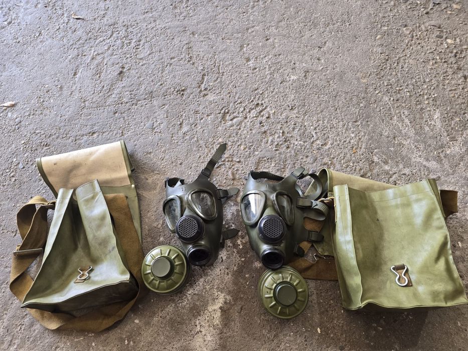 Masca De gaze model Militar completa cu filtru și geanta