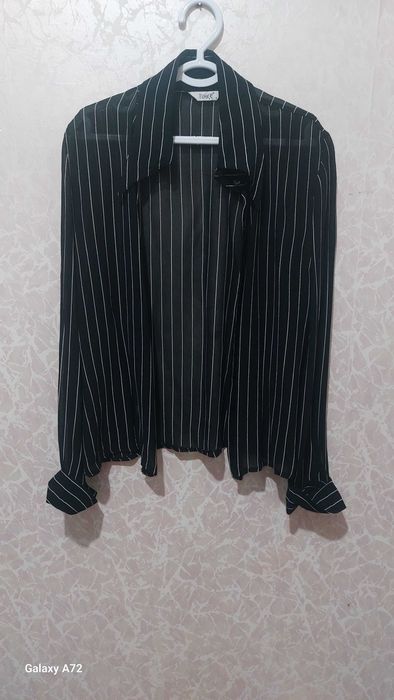 Креповая блузка, жилет