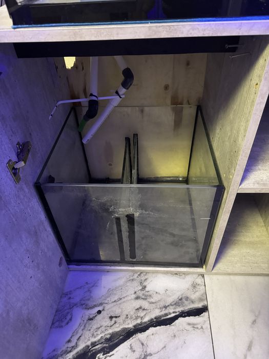 Acvariu marin complet cu sump și dulap – sticlă Ultra Clear 10 mm