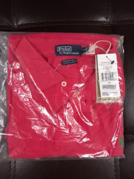 Polo Ralph Lauren, Тениска с яка и лого, Червен/Зелен, 2XL