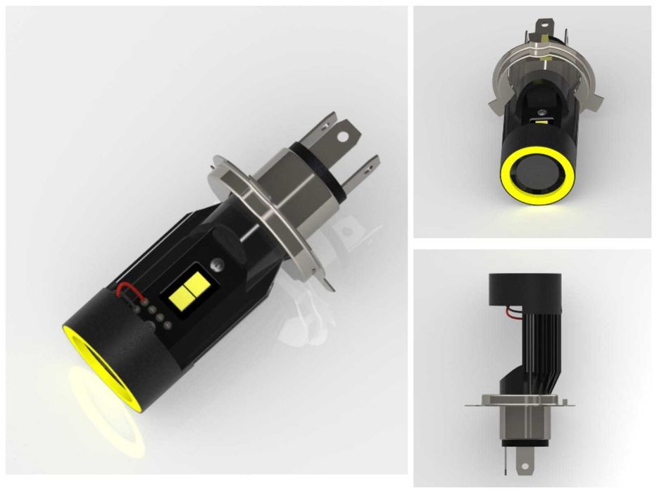 Лед Крушка H4 за Мотоциклети Angel Eyes