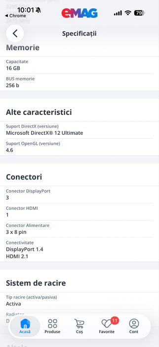 Placa video AMD 6900 XT OC Formula