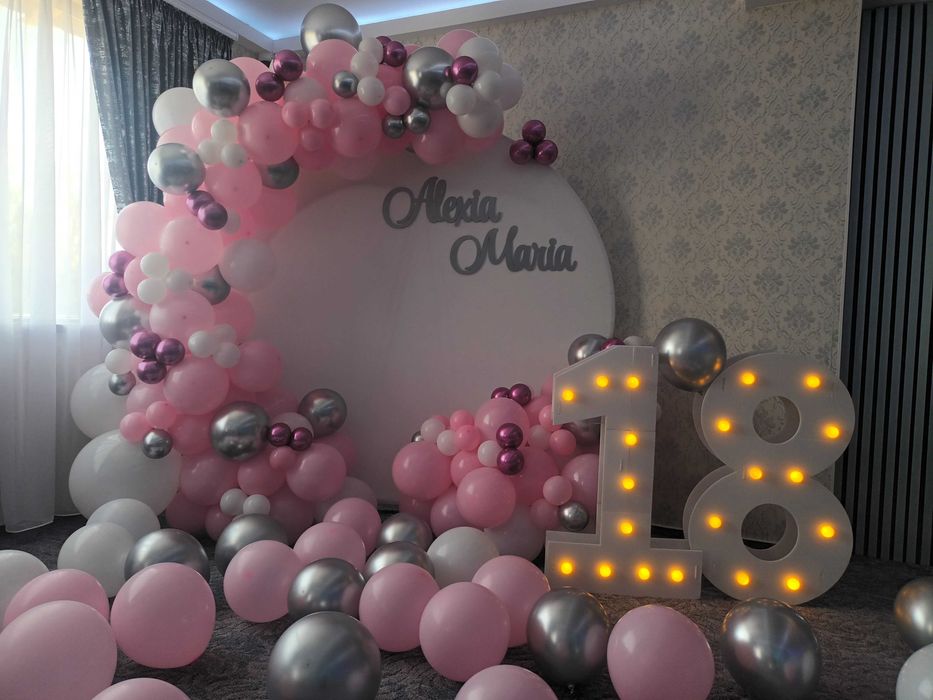 Arcada baloane Decor botez Photocorner aniversare Panou gender reveal