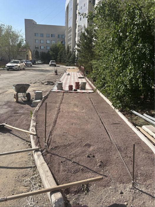 Укладка брусчатки