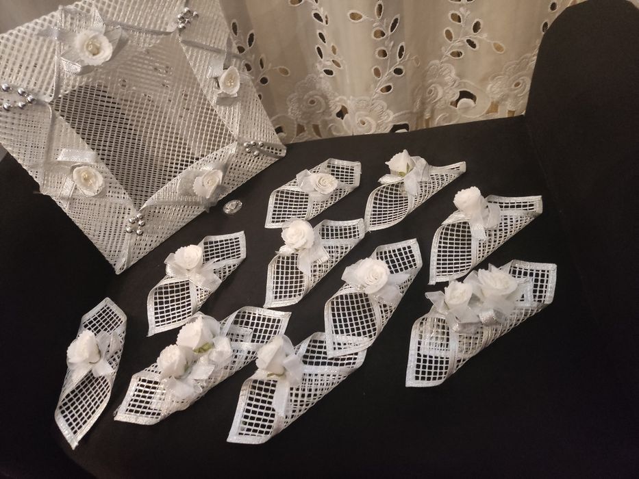 Свадебный набор,украшение- подставка для салфеток на стол