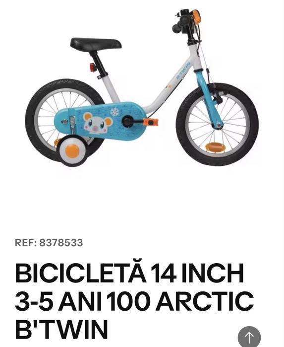 Bicicleta copii 14” dechatlon