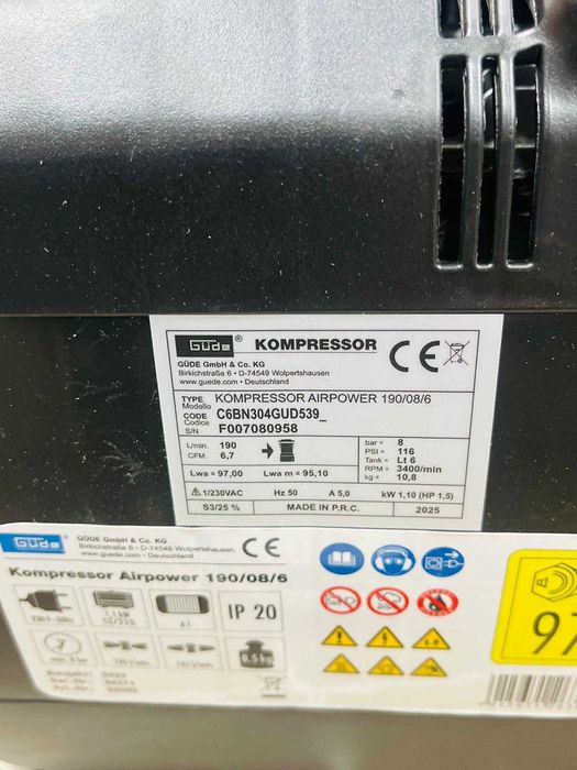 Compressor Güde Airpower 190/08/6, 50089