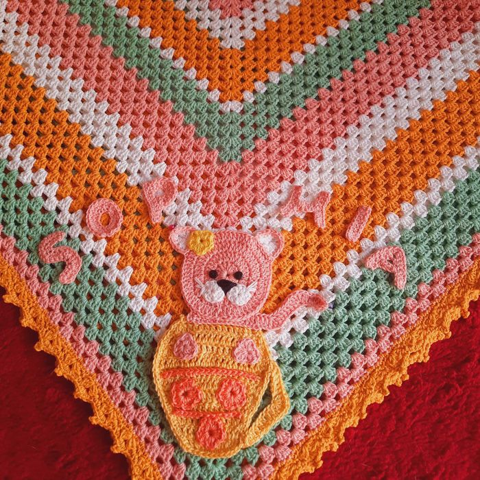 Детский вязаный плед