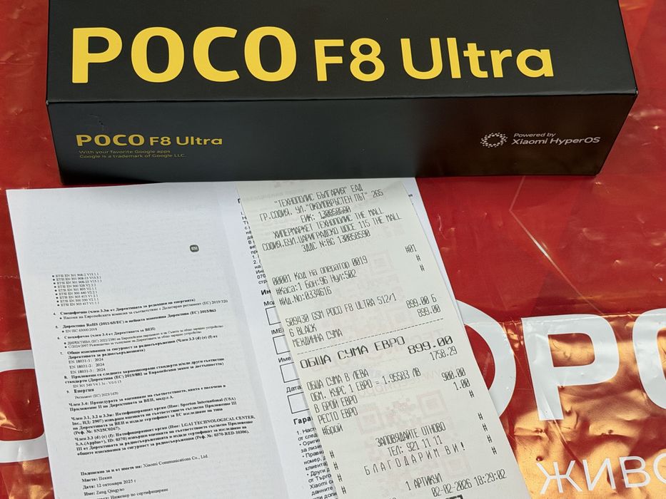 *** 512GB Poco F8 Ultra Гаранция Technopolis до 2028 г. Black