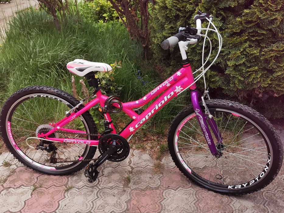 Vand bicicleta fete Capriolo Diavolo 24'' roz mov alb
