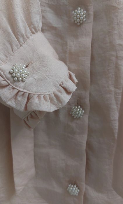 розовая блузка zara