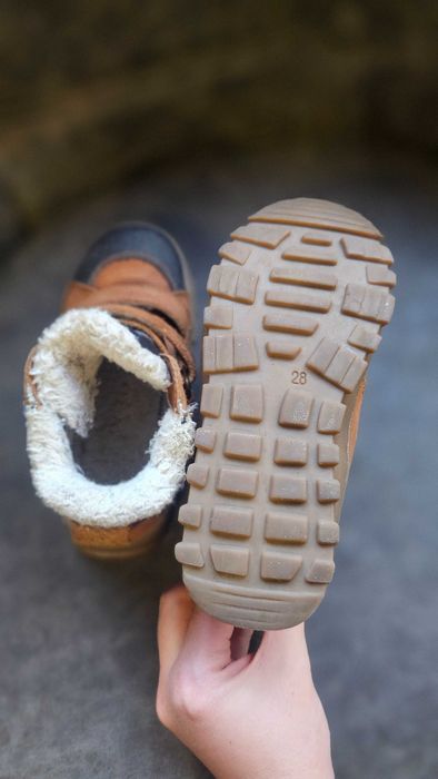 Детски зимни обувки от естествена кожа