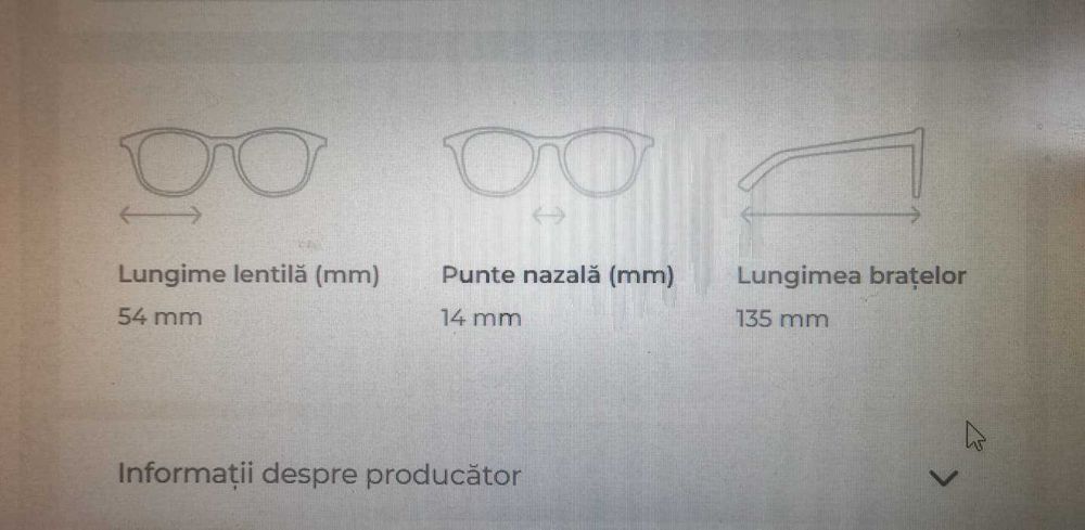 Ochelari de vedere pt. copii, distanță (R -2.75, L -1.50) lentile Hoya