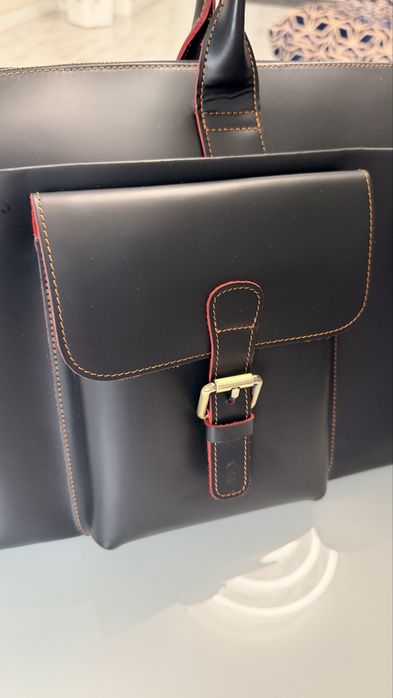 Премиальная кожаная сумка-портплед