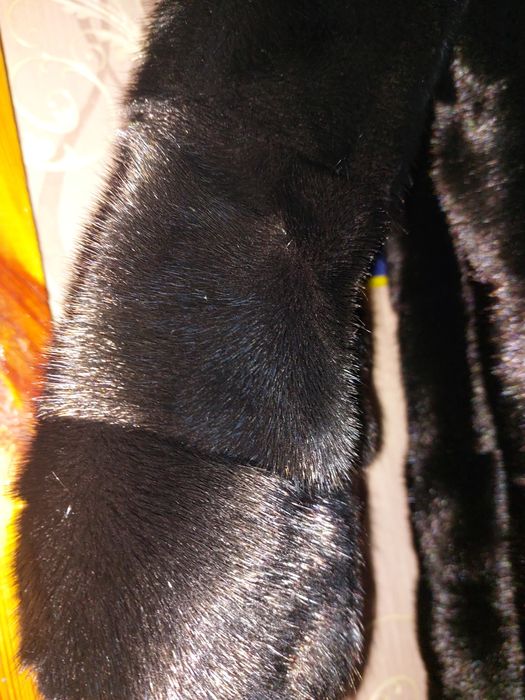 Шуба норка чёрный бриллиант