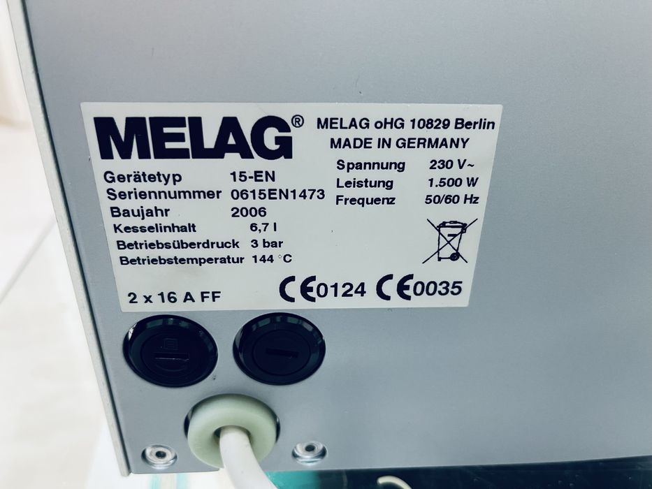 Autoclav sterilizator cosmetica salon beauty Melag Melatronic 15+