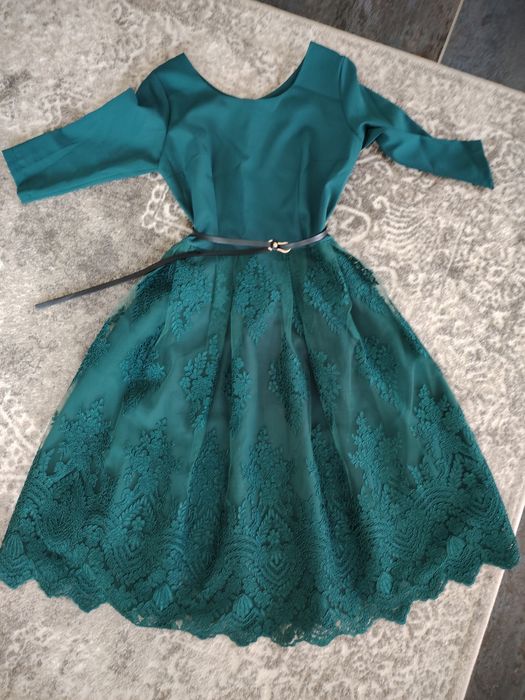 Rochie eleganta verde smarald