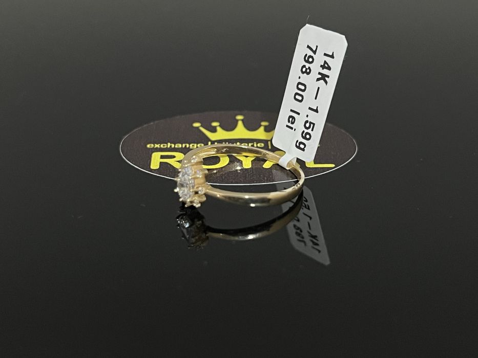 Bijuteria Royal CB : Inel dama aur 14k nou 1,59gr