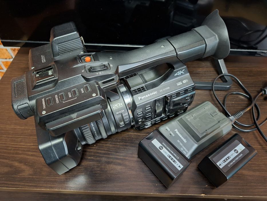 Panasonic hc 1000 baterii lampa trepied kit comlet