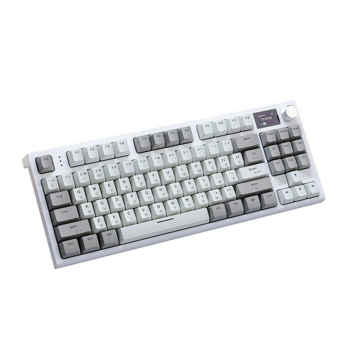 ; Клавиатура ATTACK SHARK K86 RU/ Bussiness Gray/ Blue Whale Switch