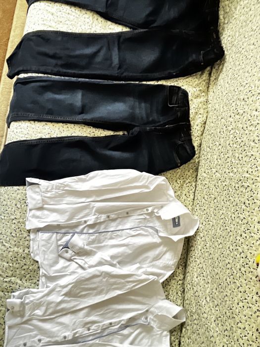 Джинсы рубашки 11-12лет