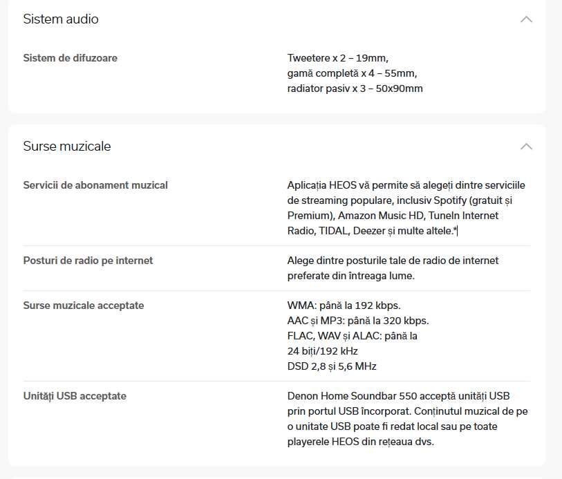 Vand Denon Home Sound Bar 550