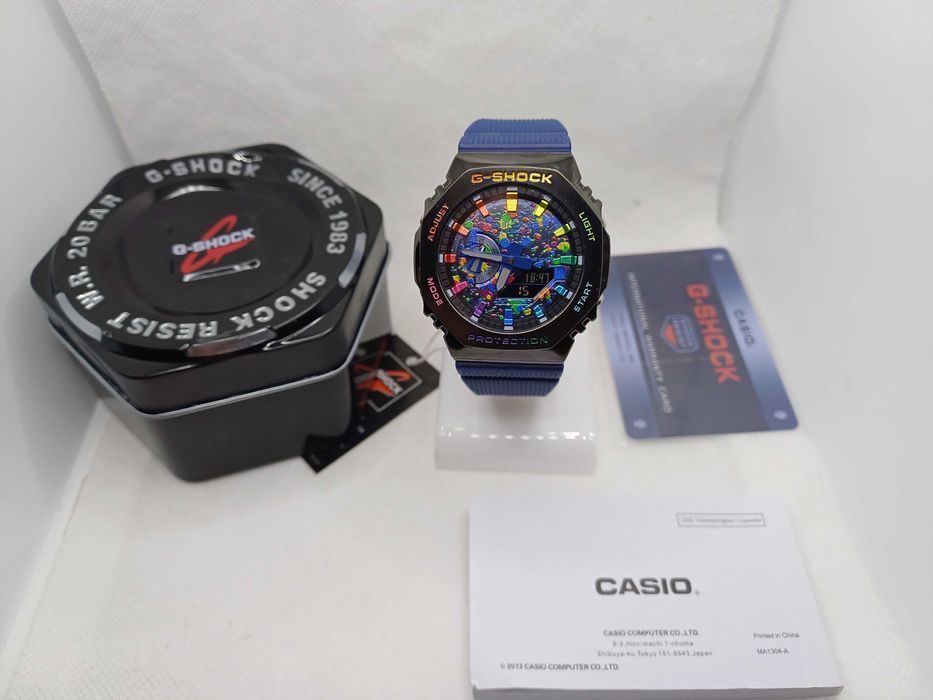 Ceas Casio g shock GM 2100 Metal Blue Phantasy.Nou, Garantie 2 ani