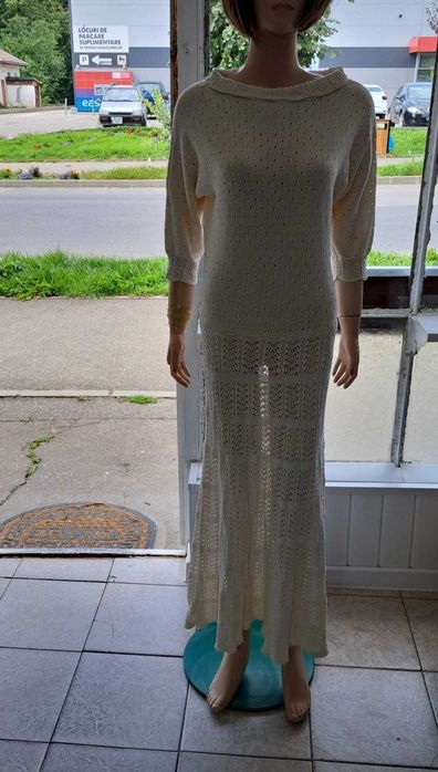Rochie macrame tricotata manual Marime S