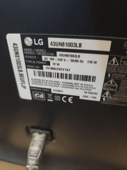 LG smart 43 inch TV