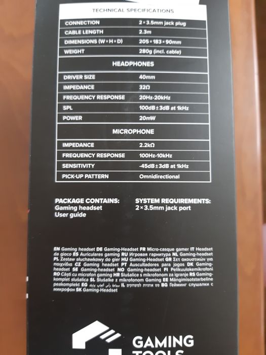 Casca gaming Nouă NEFOLOSITA