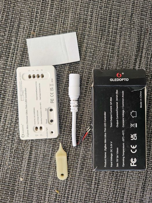 Dimmer smart Zigbee GLEDOPTO Mini pentru bandă LED monocolor